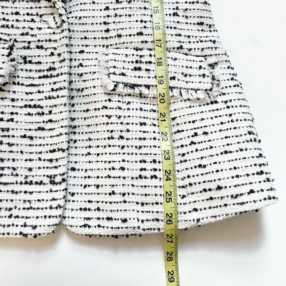 Cinq A Sept Tweed Pricilla Blazer Ivory Navy Size 2 NEW NWT - Picture 6 of 8